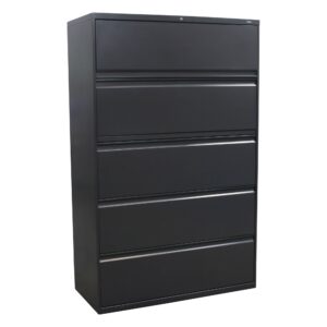 Hon Used 5 Drawer 36 Inch Lateral File, Dark Gray
