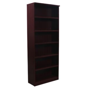 Hon Used 6 Shelf 80 In Laminate Bookcase, Mahogany
