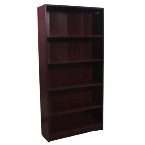 Hon Used 36x84 In 5 Shelf Laminate Bookcase, Mahogany