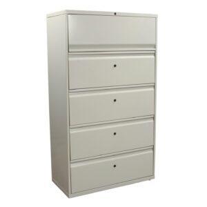 Knoll Used 5 Drawer Lateral File, Light Putty