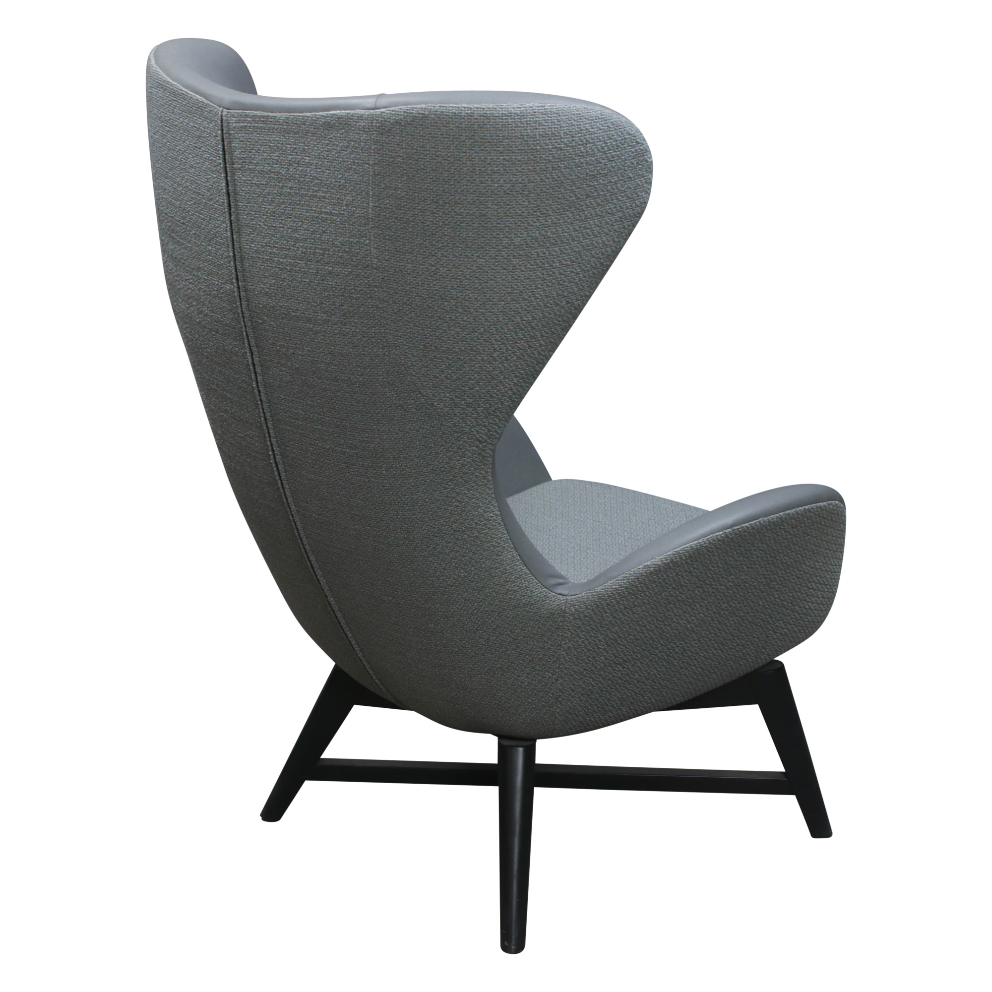 National Idara Used Wing Back Guest Chair, Gray - National Office