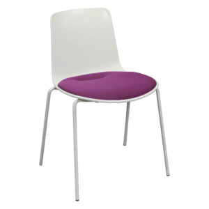 Steelcase Coalesse Used Lotus Enea Stack Chair, White and Purple