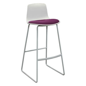 Steelcase Coalesse Used Lotus Enea Stool, White and Purple