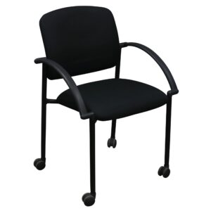 Used Mobile Stack Chair, Black