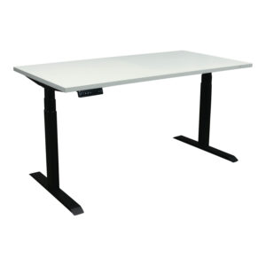 Workrite Used 30x60 Electric Sit Stand Laminate Table Desk w Black Base, White