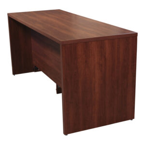 8 Foot Used Laminate Waterfall High Top Table, Dark Cherry
