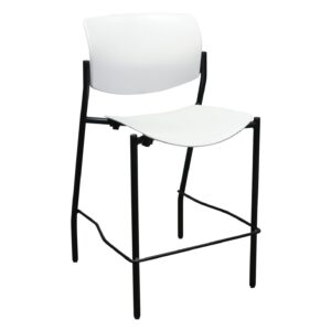 9to5 Used Stool, White and Black