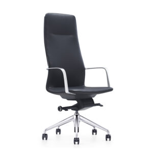 Commodore by goSIT Executive High Back Leather Conference Chair, Black