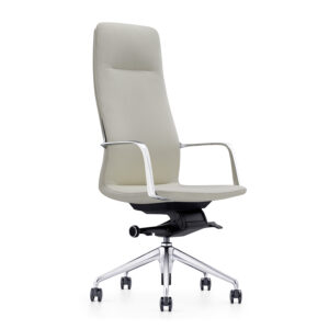 Commodore by goSIT Executive High Back Leather Conference Chair, Ivory