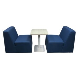 Steelcase Turnstone Used Benches and Table Set, Blue and White