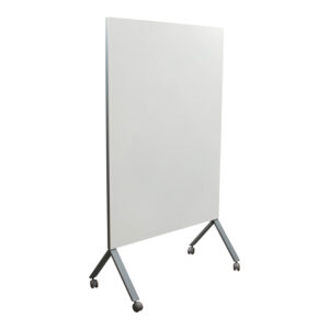 Used Dual Sided Mobile White Board w Light Gray Trim