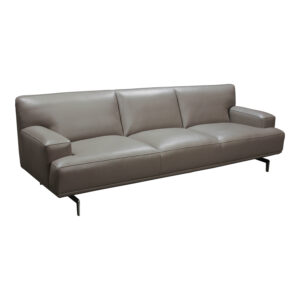 W. Schillig Used Leather Sofa, Gray