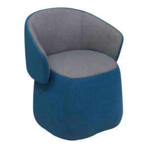 Haworth OpenNest Collection Used Lounge Chair, Blue and Gray