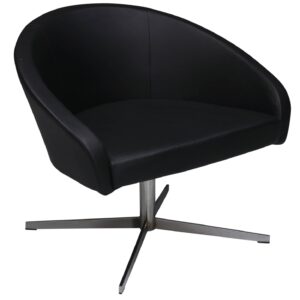 Haworth Used PU Leather Guest Lounge Chair, Black