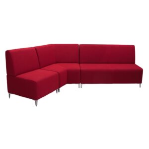 Stylex Used Modular Three Piece Sofa Set, Red