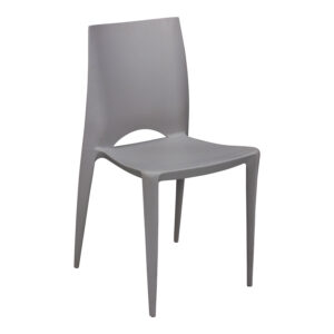 Used Stack Chair, Light Gray