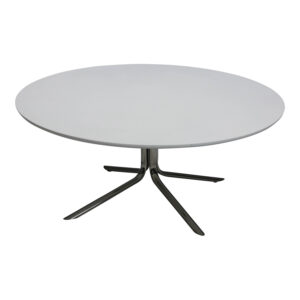 48 In Round Used Solid Surface Coffee Table, White