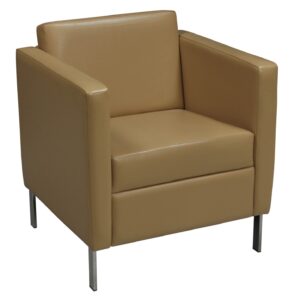 Cumberland Lisa Used Leather Club Chair, Tan