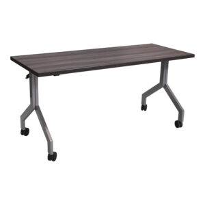 Enwork Used 24x60 Laminate Mobile Nesting Table w Power Block, Gray