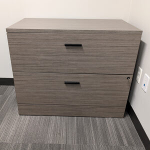 Global Used 36 In 2 Drawer Laminate Lateral File, Driftwood