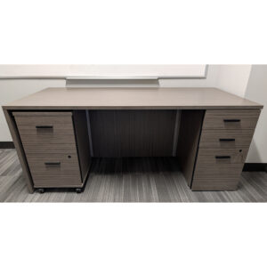 Global Used Laminate Desk, Driftwood