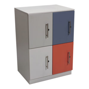 Great Openings Used Metal Locker w Four Storage Bays, Multi-color