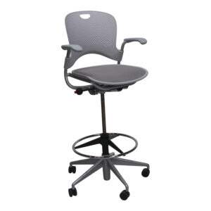 Herman Miller Caper Used Mobile Stool, Light Gray