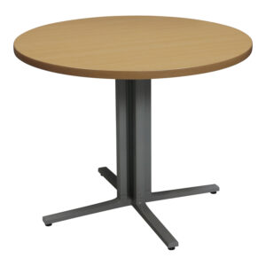 Herman Miller Everywhere Used 36 In Round Meeting Table, Oak Laminate