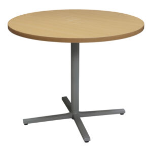 Herman Miller Everywhere Used 36 In Round Meeting Table, Oak Laminate