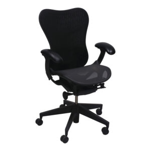 Herman Miller Mirra 2 Used Black Mesh Back Task Chair, Graphite Seat