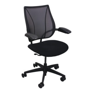 Humanscale Liberty Used Mesh Task Chair, Black Pattern
