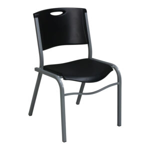 Lifetime Used Stack Chair, Black