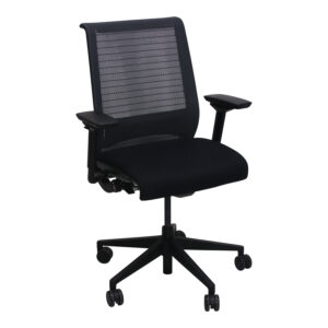 Steelcase Think Used Charcoal Mesh Back Task Chair, Black Seat
