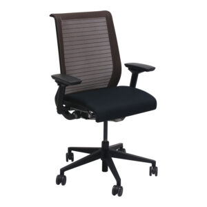 Steelcase Think Used Root Beer Mesh Back Task Chair, Black Seat