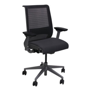 Steelcase Think Used Task Chair w Platinum Frame, Graphite