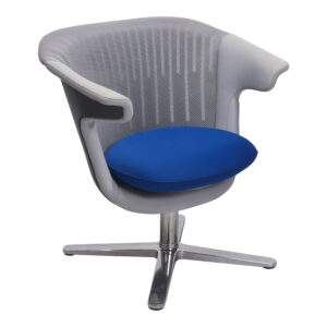 Steelcase i2i Used Gray Mesh Lounge Chair, Blue