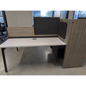 Teknion Used Collaboration Station, Gray and White - Sold in Pods