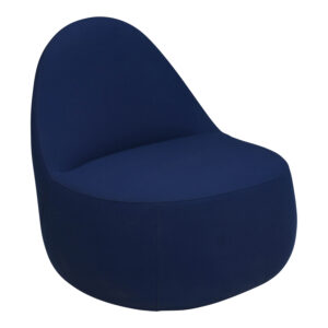 Used Low Profile Mobile Lounge Chair, Dark Blue