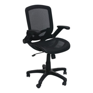 Used Mesh Flip Arm Task Chair, Black