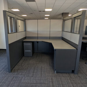 6x6 Herman Miller Ethospace Used Cubicle, Gray