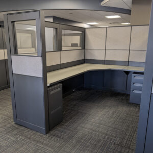 6x8 Herman Miller Ethospace Used Cubicle, Gray