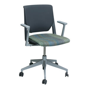 Haworth Very Conference Chair Used, Blue Green Pattern