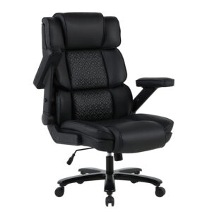Helm XL by Inside Job PU Leather Task Chair, Black