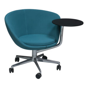 Keilhauer Juxta Used Low Back Chair with Tablet, Teal