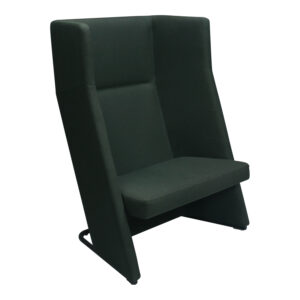 Keilhauer Talk Used Low Back Single Seater Lounge, Dark Green