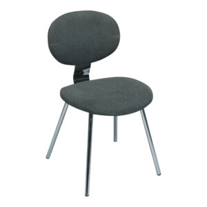 Modern Used Oval Back Side Chair, Gray