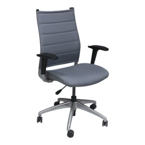 SitOnIt Wit High Back Used Task Chair w Aluminum Base, Gray