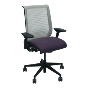 Steelcase Think Used Coconut Mesh Back Task Chair, Plum Pattern Seat
