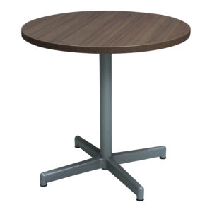 Steelcase Used 30 In Round Meeting Table, Gray Walnut