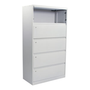 Steelcase Used 5 Drawer 36 Inch Lateral File, White